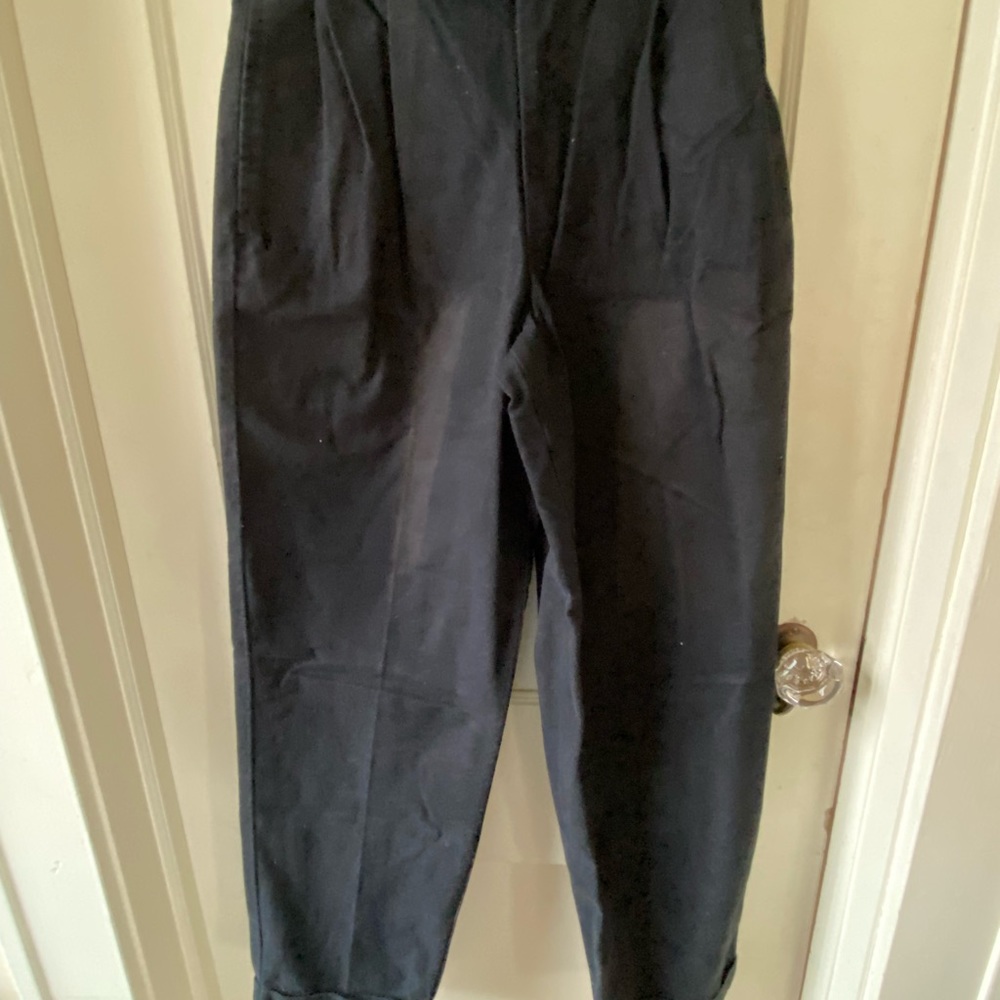 Vintage Gap Soft Brushed Cotton Black Jeans, with Cuffs.